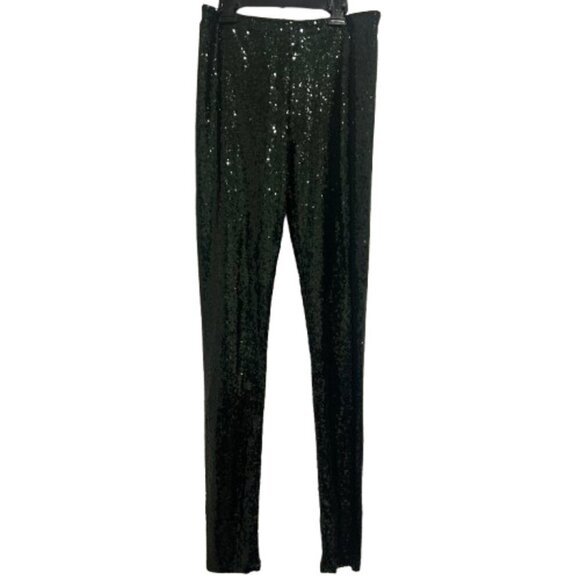 Gianni Bini Green Sequin Leggings Women’s Size M - Picture 1 of 9